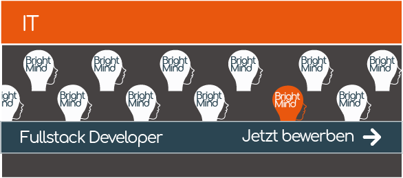 Grafik für Design Job mit vielen Bright mind Köpfen in Orange und grau